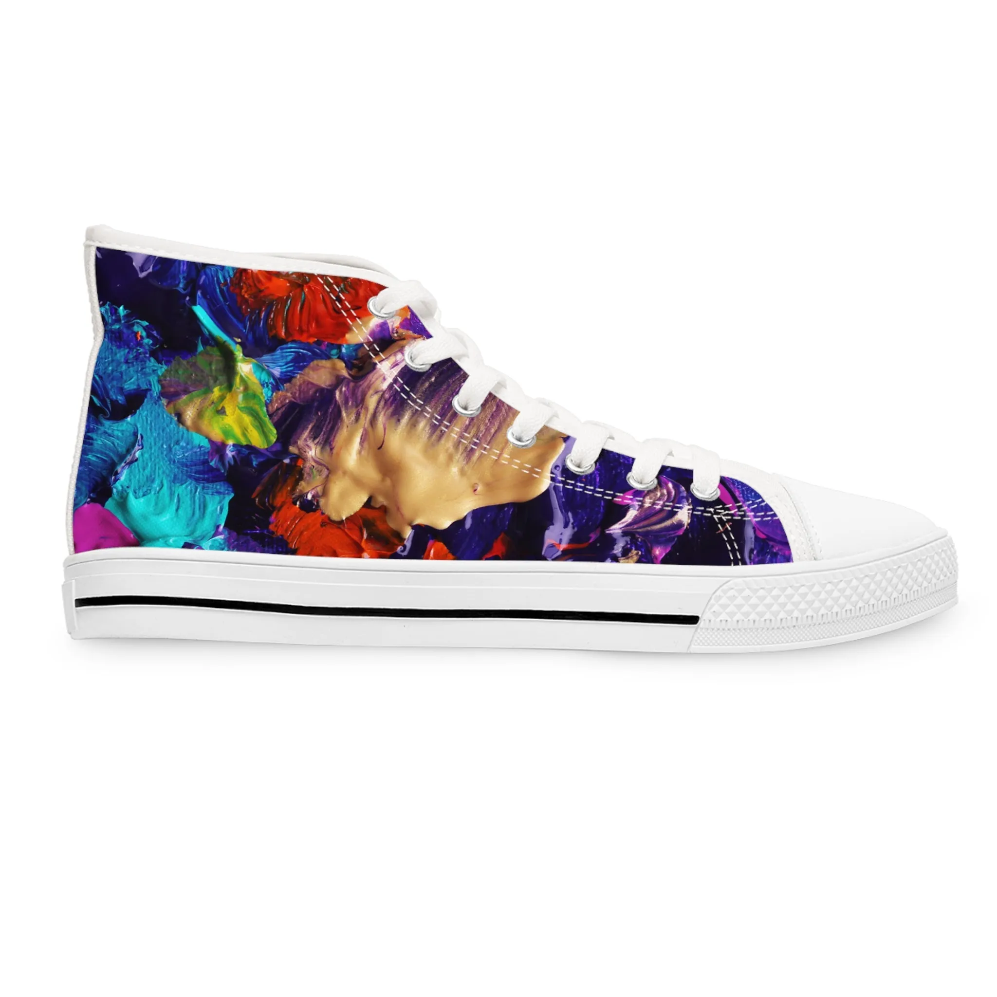 Color Paintings - Inovax Women's Hight Top Sneakers