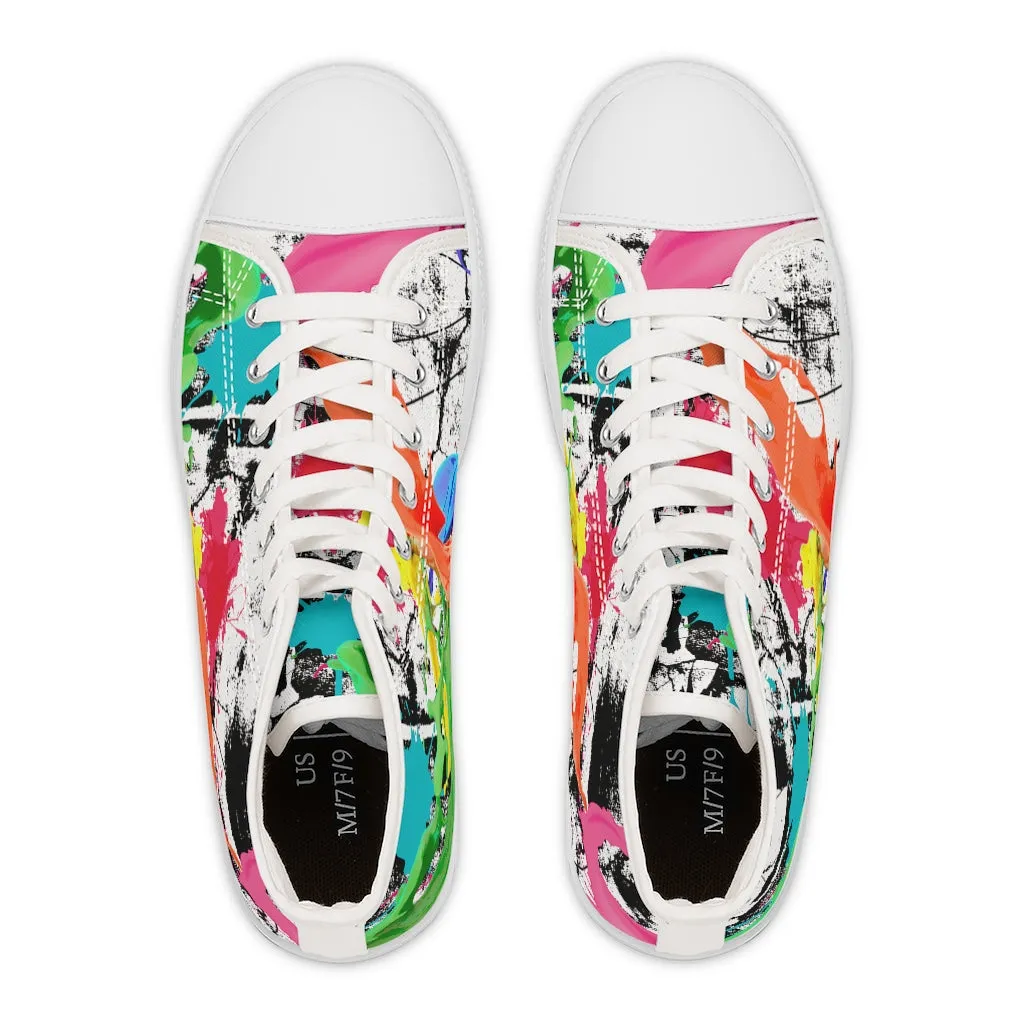 Color splash Women's High Top Sneakers