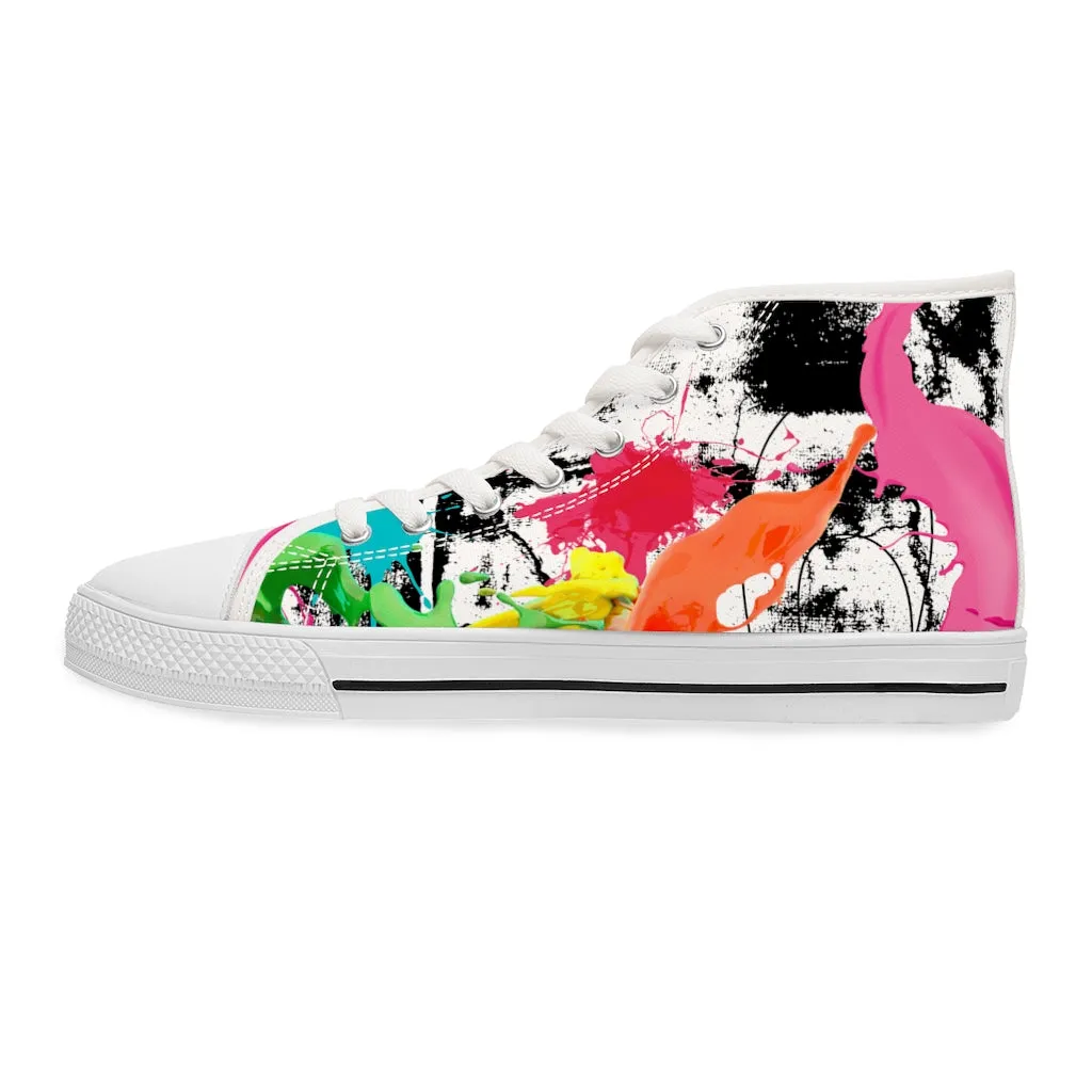 Color splash Women's High Top Sneakers