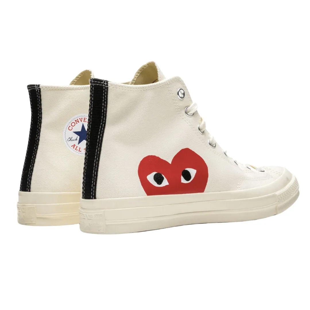 COMME DES GARÇONS PLAY CONVERSE CHUCK TAYLOR SINGLE HEART WHITE