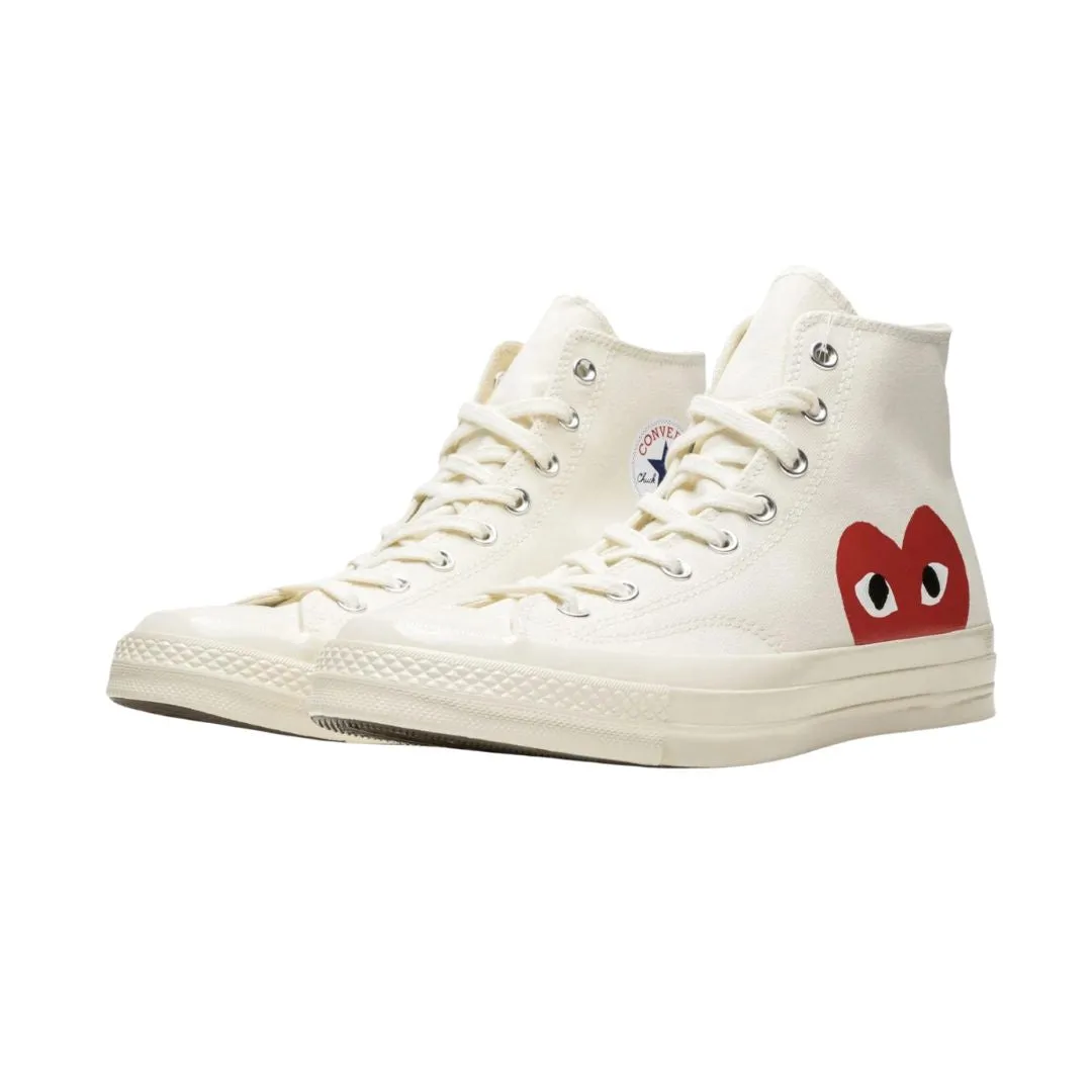 COMME DES GARÇONS PLAY CONVERSE CHUCK TAYLOR SINGLE HEART WHITE