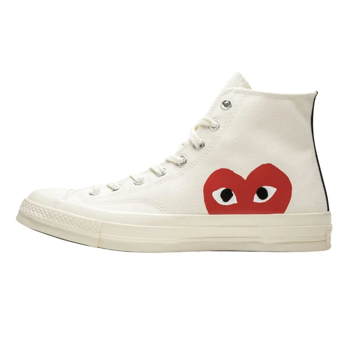 COMME DES GARÇONS PLAY CONVERSE CHUCK TAYLOR SINGLE HEART WHITE