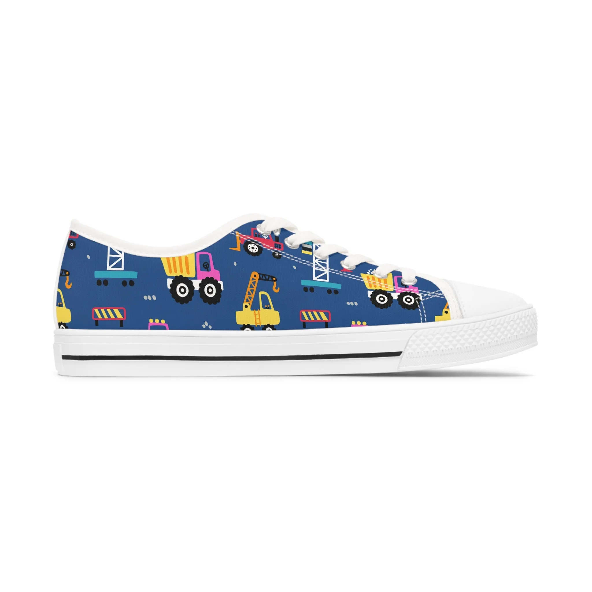 Construction and Dump Truck Women's Low Top Sneakers