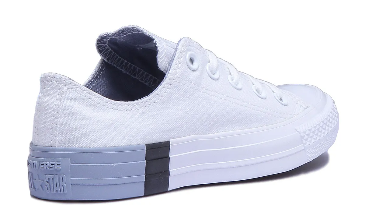 Converse 159522C CT All Star Tri Block Low Trainer In White For Women