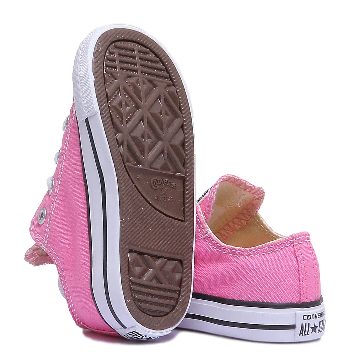 Converse All Star Low Core Trainer In Pink For Infants