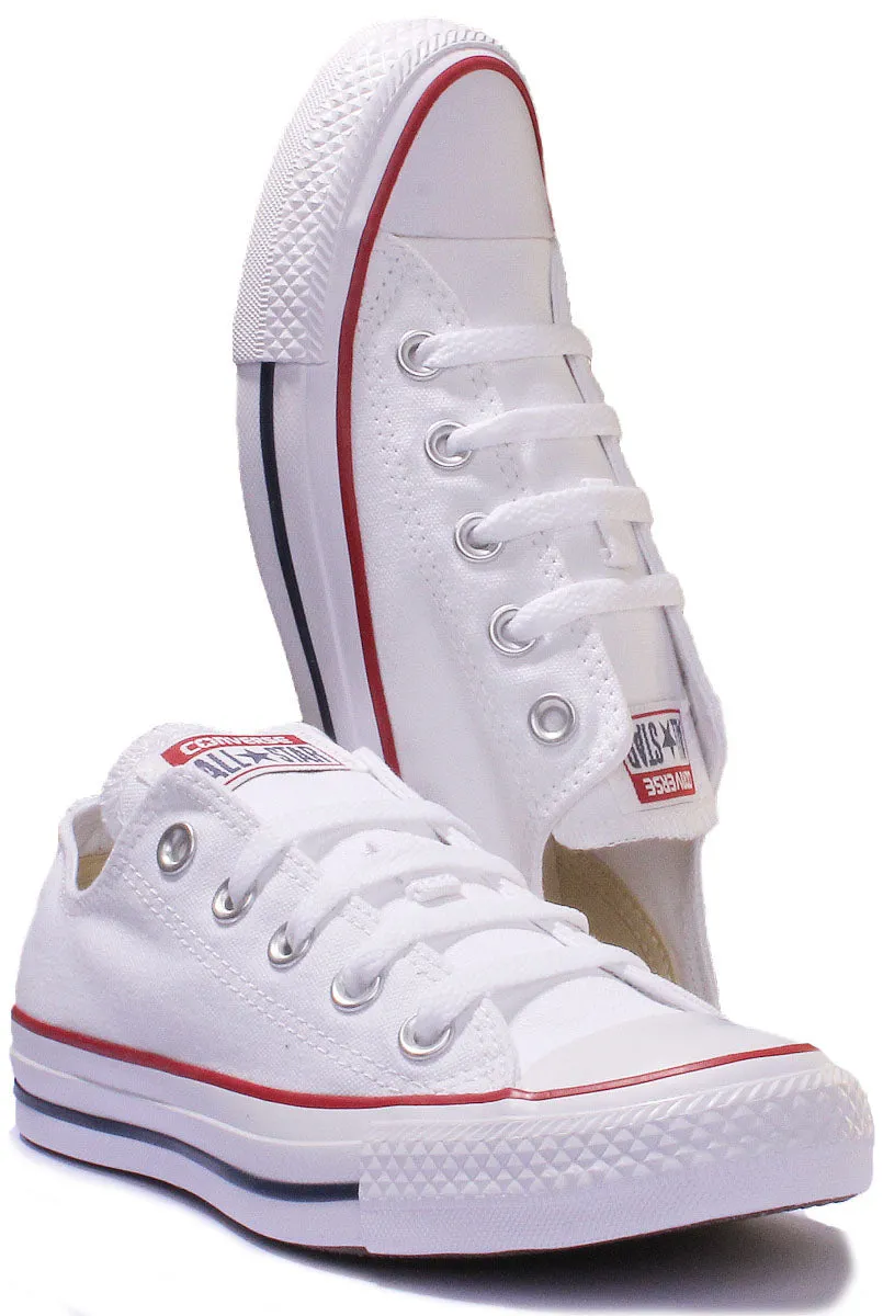 Converse All Star Low Trainer In White Canvas