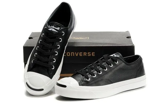 Converse Black Jack Purcell Ox Velcro Low Top Leather Sneakers