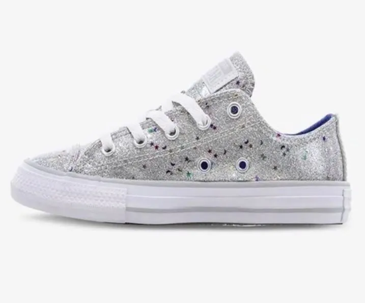 Converse CTAS OX Glitter Sneakers  (SZ 2)