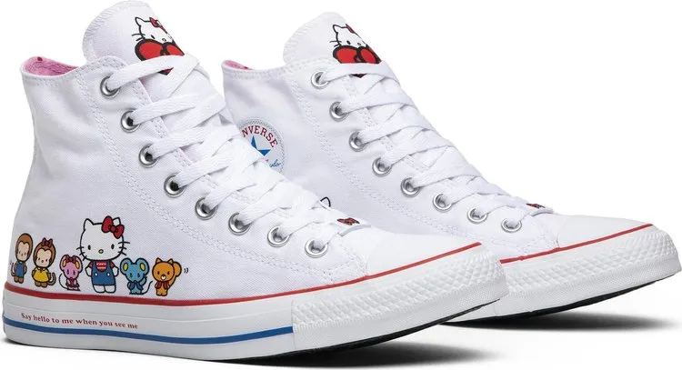 Converse Hello Kitty x Chuck Taylor All Star Canvas Hi White Sneakers