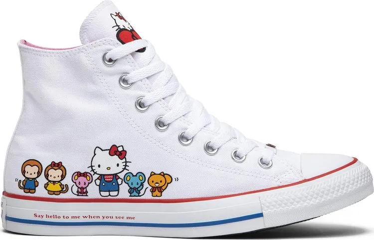 Converse Hello Kitty x Chuck Taylor All Star Canvas Hi White Sneakers