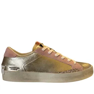 CRIME LONDON DISTRESSED PINK SNEAKERS