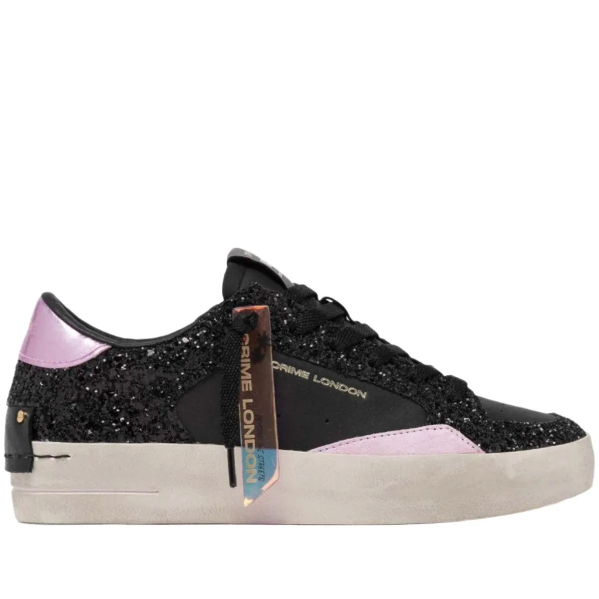 CRIME LONDON SK8 BLACK ORCHID SNEAKERS