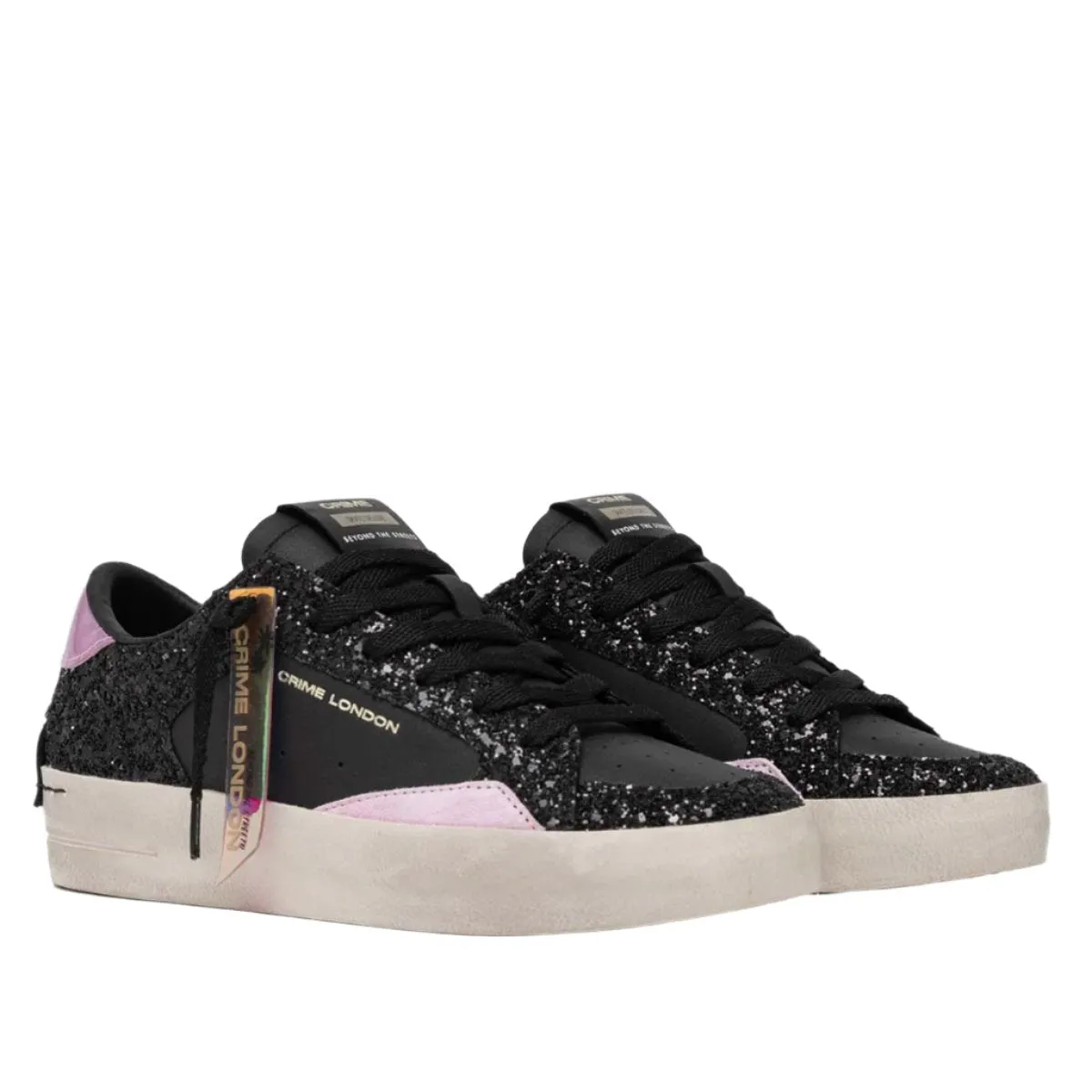 CRIME LONDON SK8 BLACK ORCHID SNEAKERS