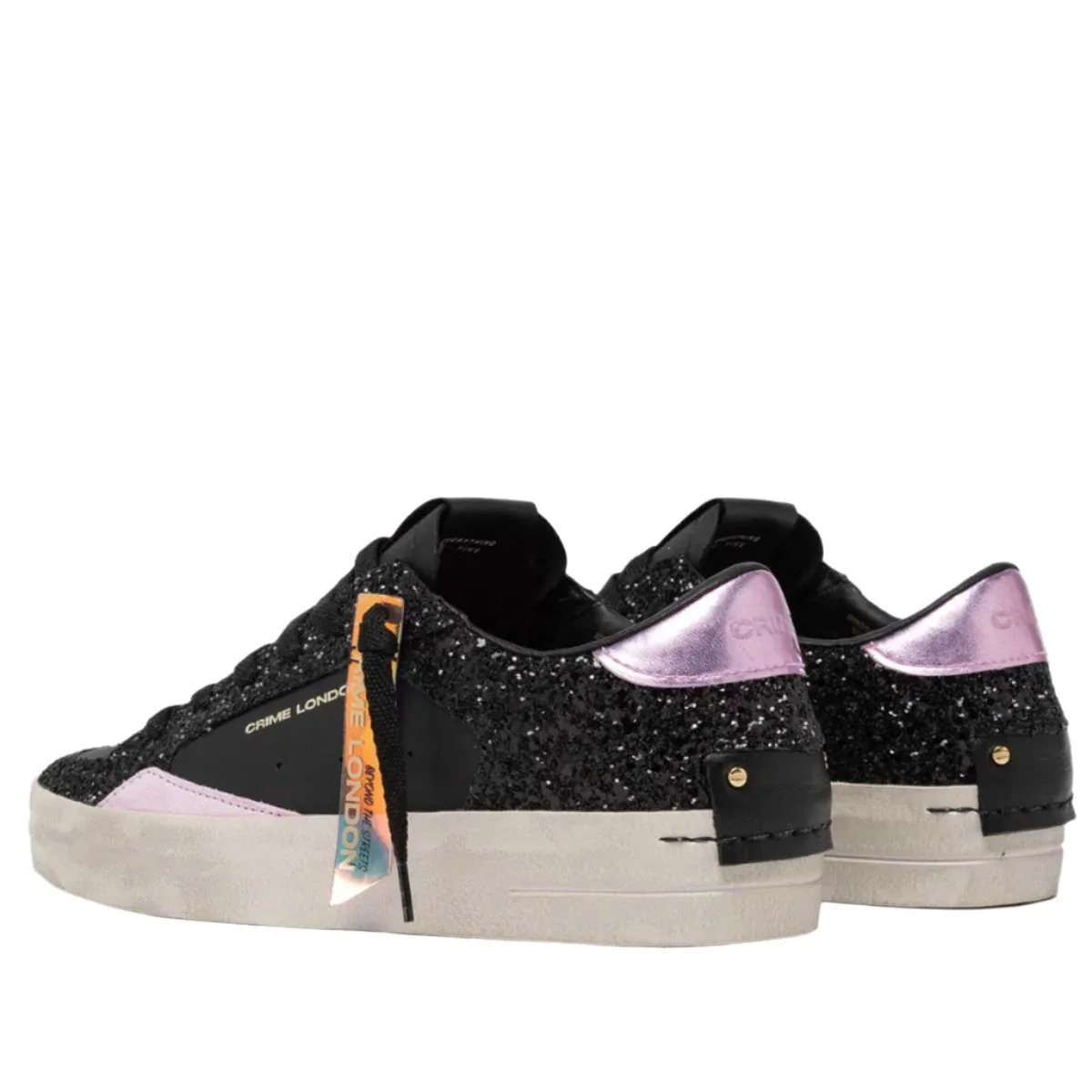 CRIME LONDON SK8 BLACK ORCHID SNEAKERS