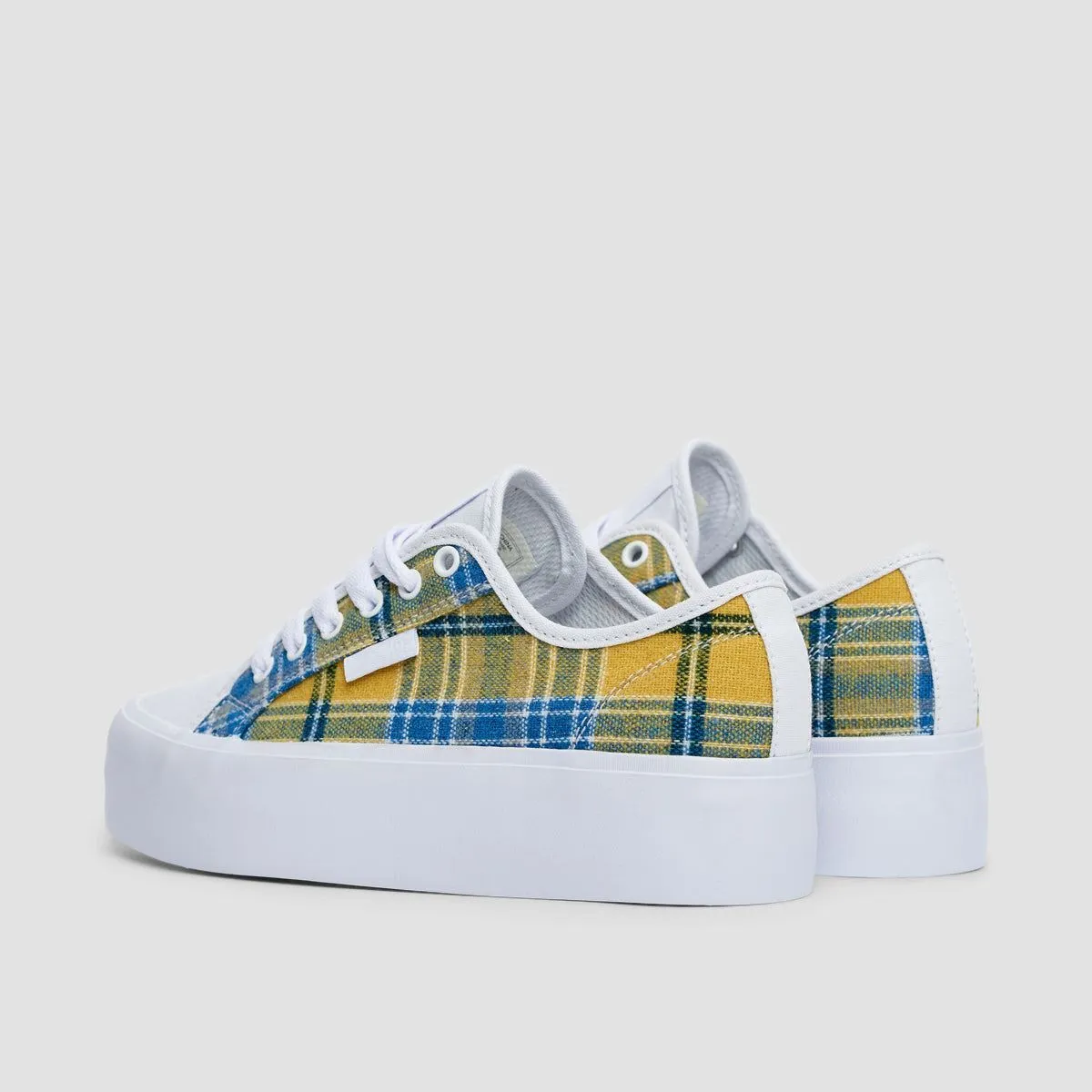 DC Manual Platform Shoes - White/Plaid - Womens