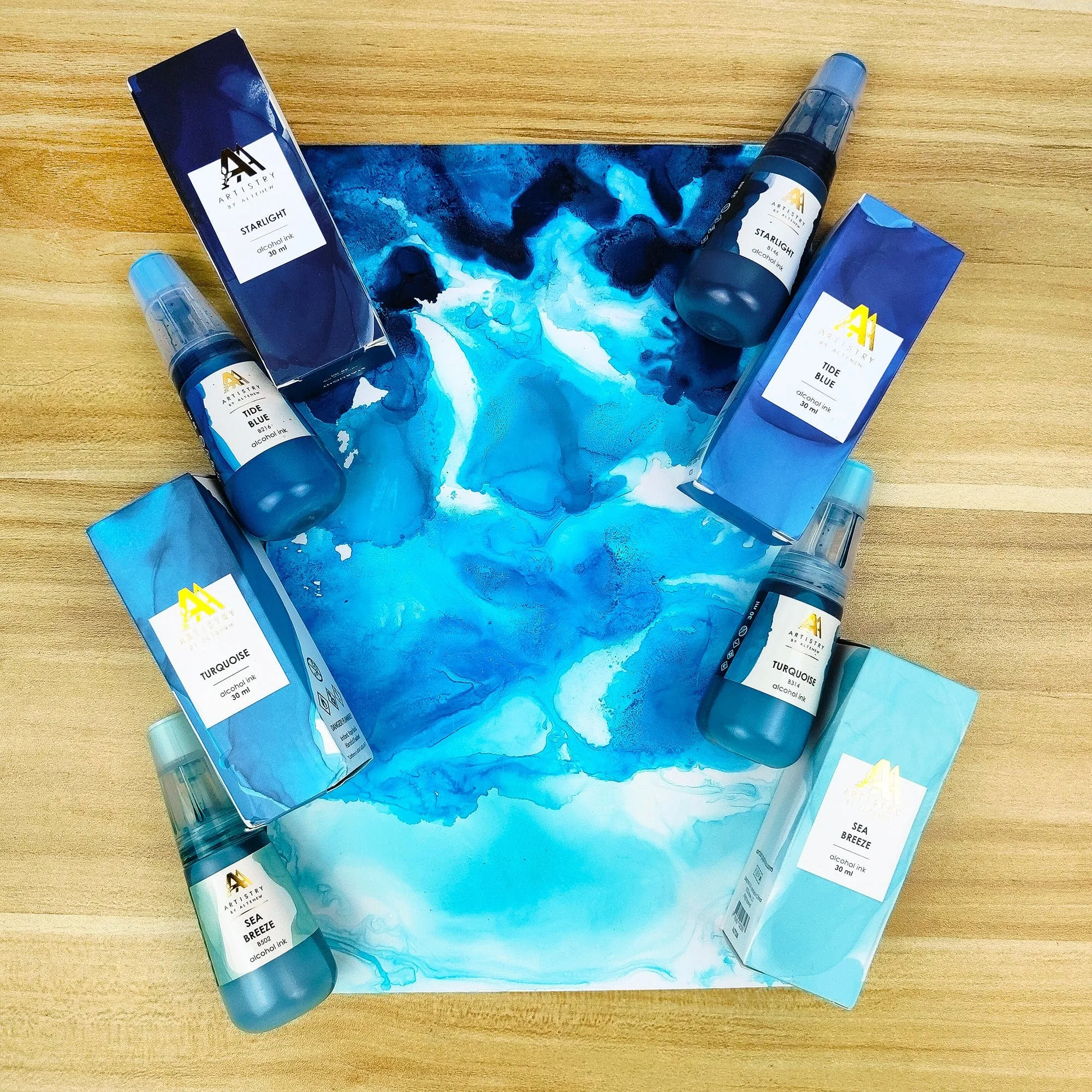 Deep Blue Seas Alcohol Ink Bundle