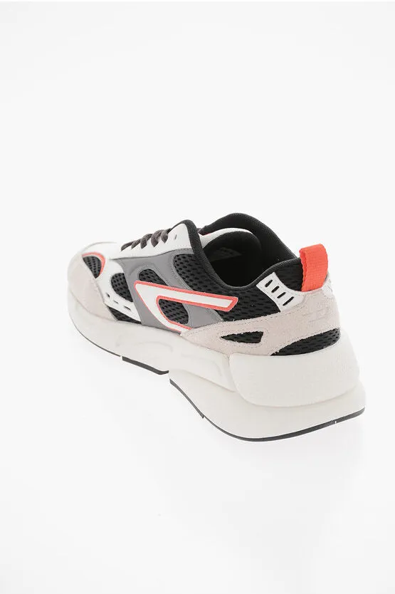 Diesel Mesh and Suede S-SERENDIPITY SPORT Low-Top Sneakers with Con