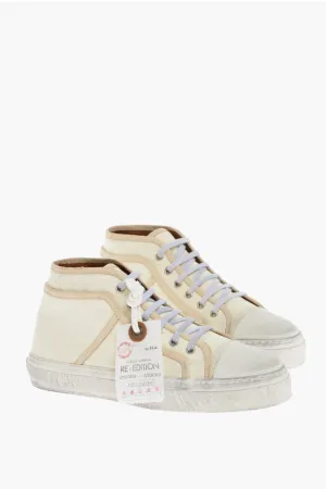 Dolce & Gabbana Vintage Effect Leather High-Top Sneakers