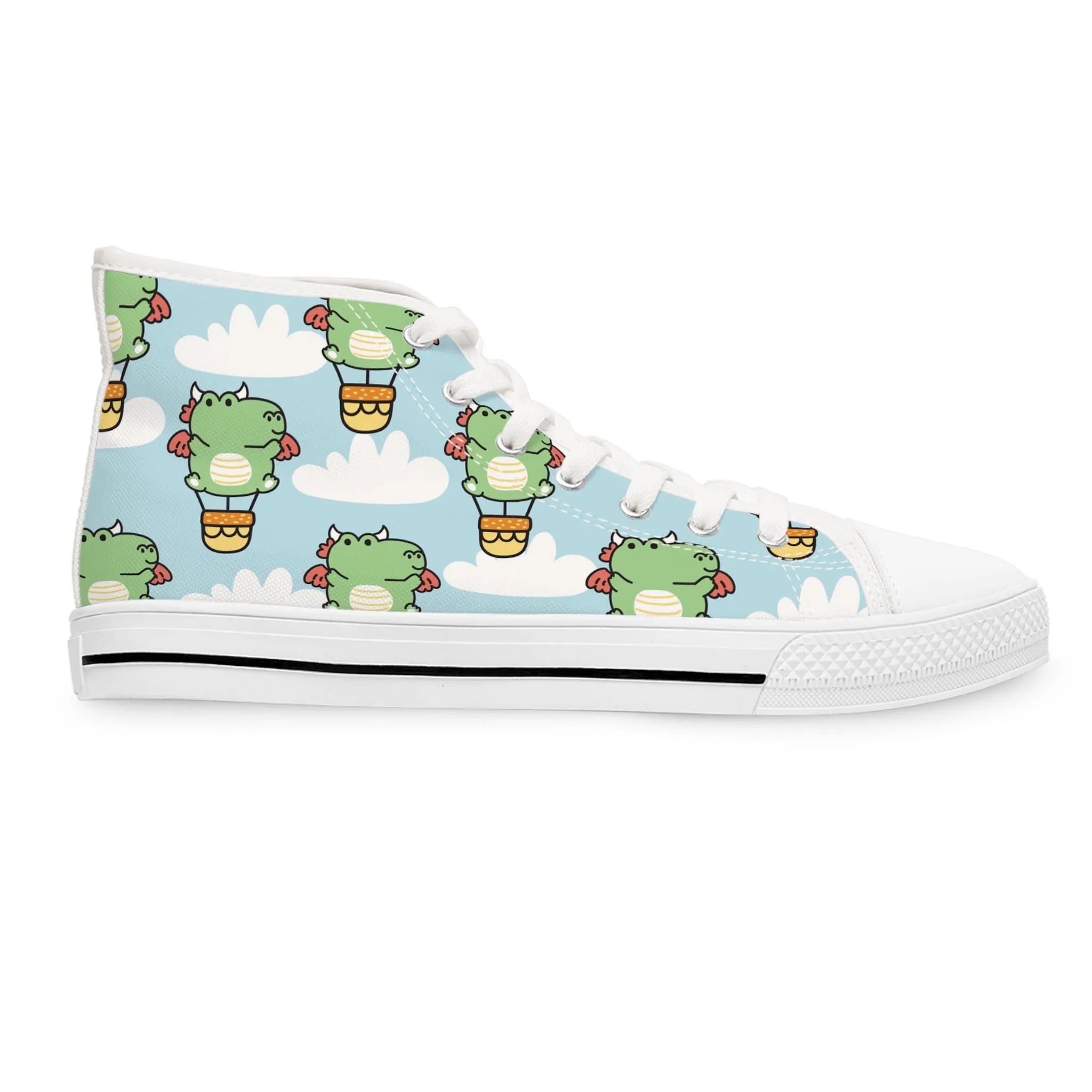 Dragon Balloon in the Sky Women's High Top Sneakers