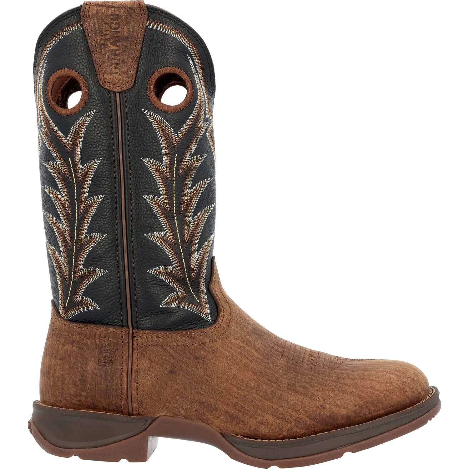 Durango Mens Rebel Western Oak Bark/Midnight Leather Cowboy Boots