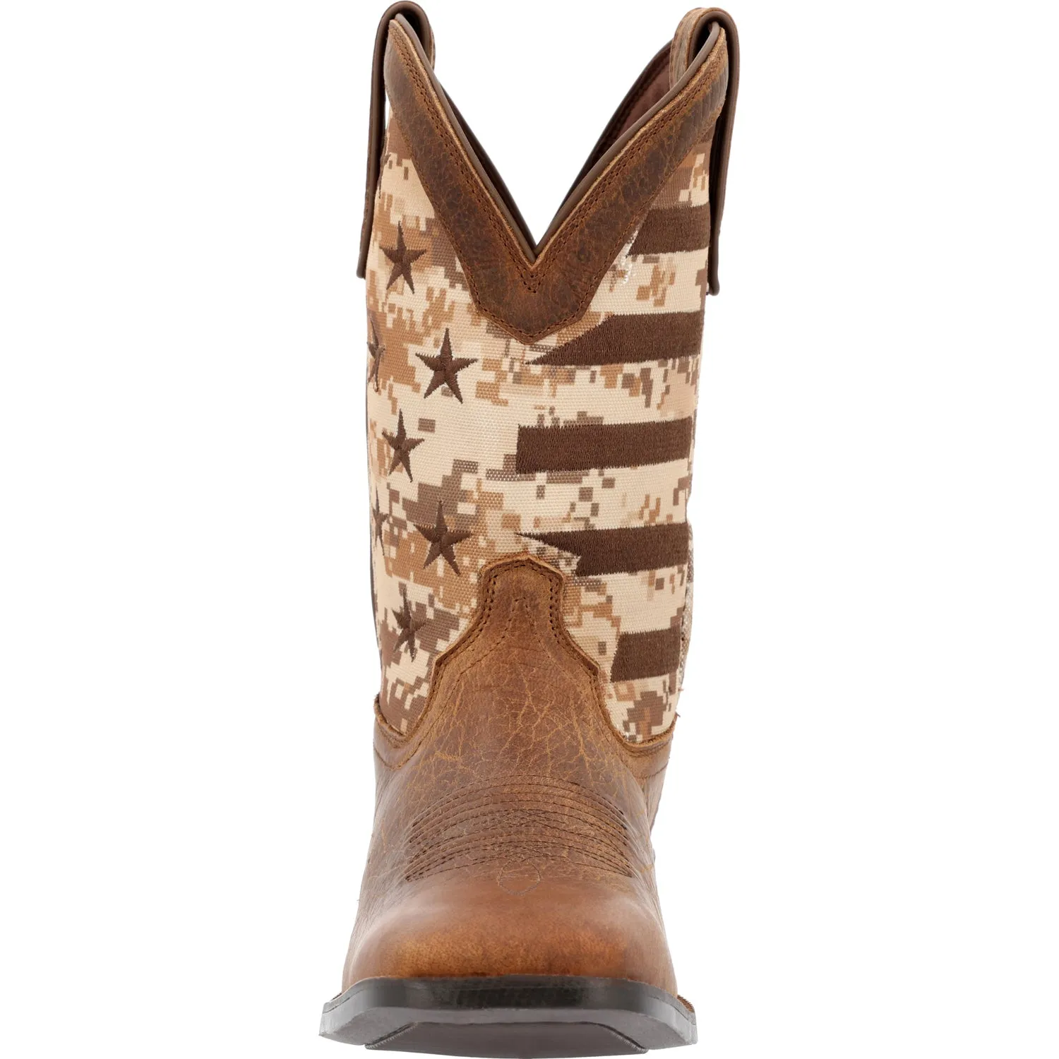 Durango Mens Westward Western Saddlehorn/Digi Camo Flag Leather Cowboy Boots