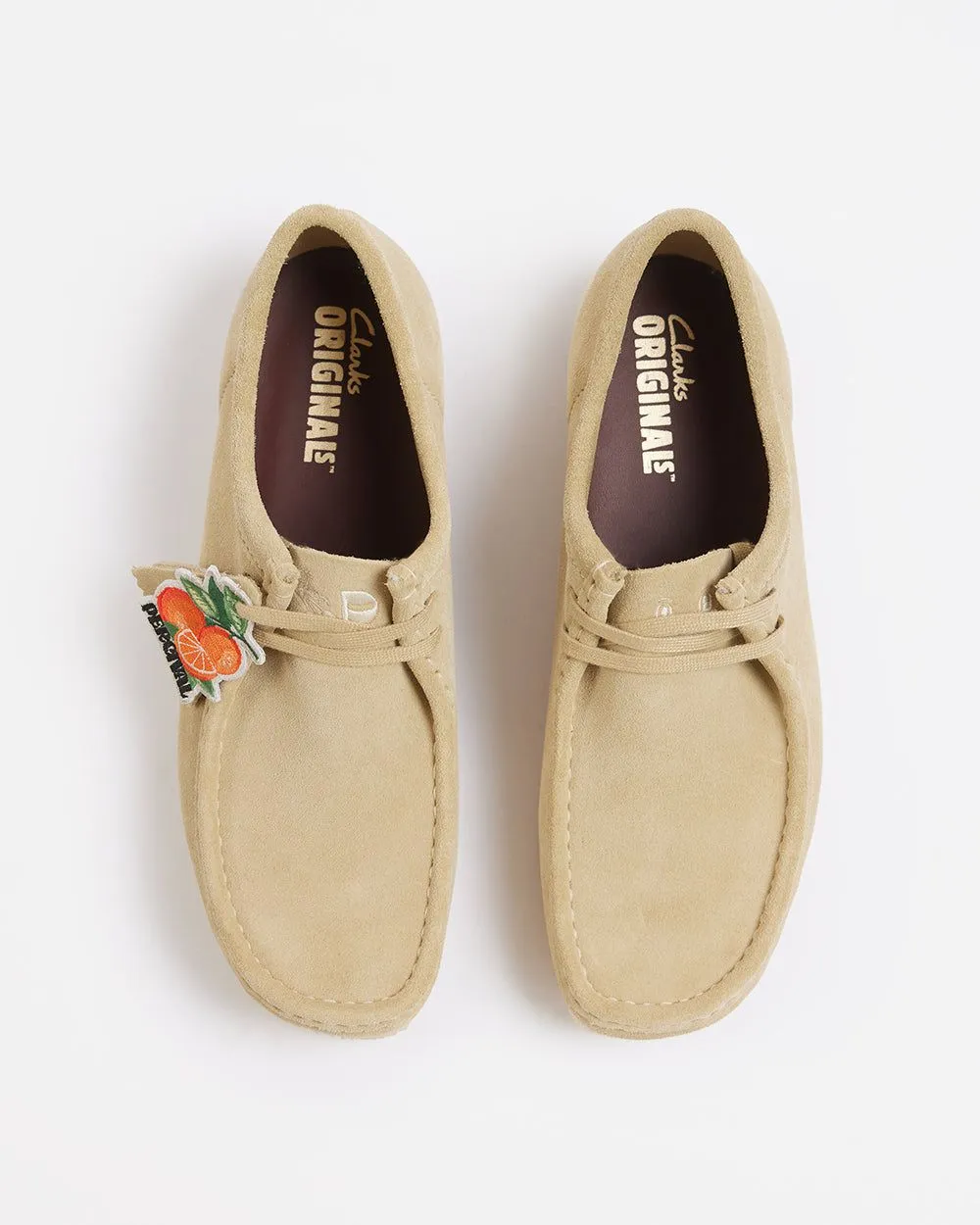 Embroidered Wallabee | Clarks Originals x Percival | Maple Suede