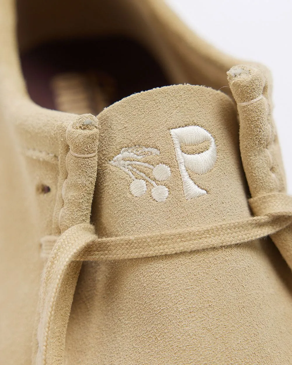 Embroidered Wallabee | Clarks Originals x Percival | Maple Suede