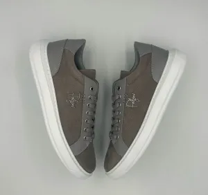 “EQUINOX” LOW-TOP SNEAKERS IN GREY SUEDE WITH WHITE SOLE