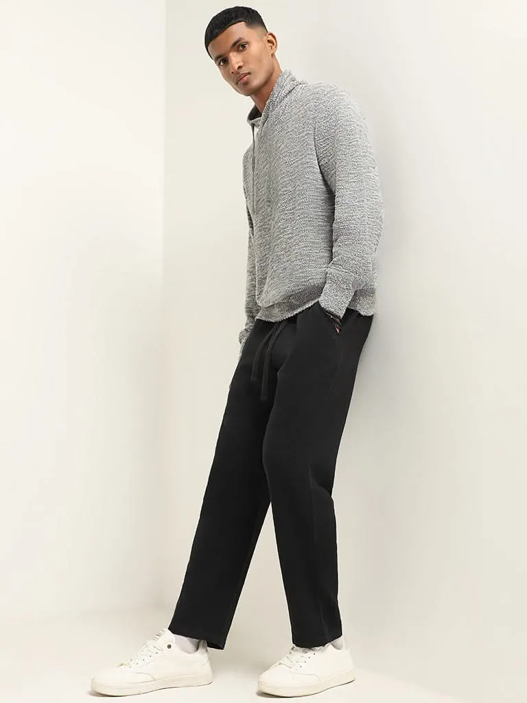 ETA Grey Woolen Relaxed Fit Sweater