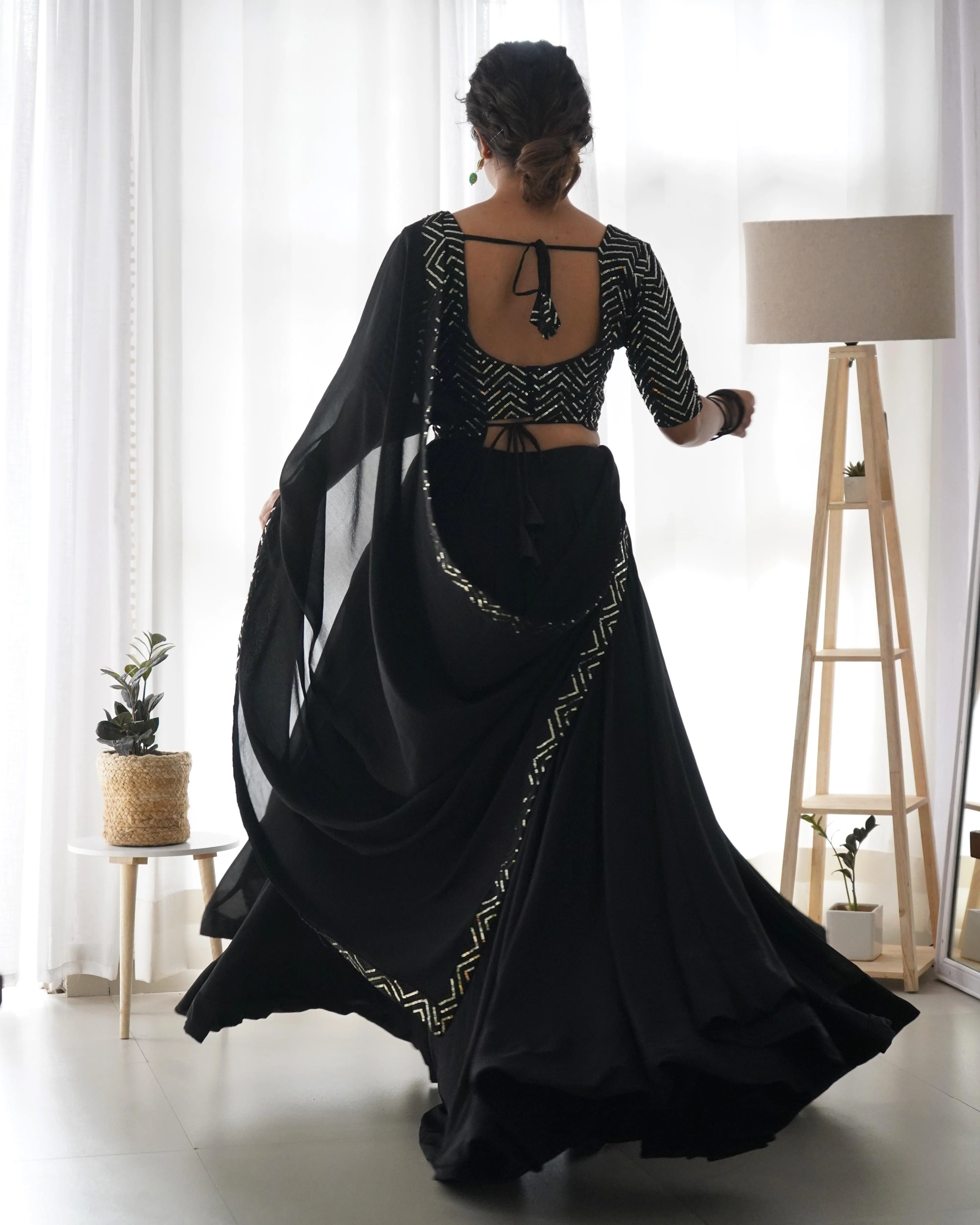 Exquisitely Embroidered Lehenga choli in georgette