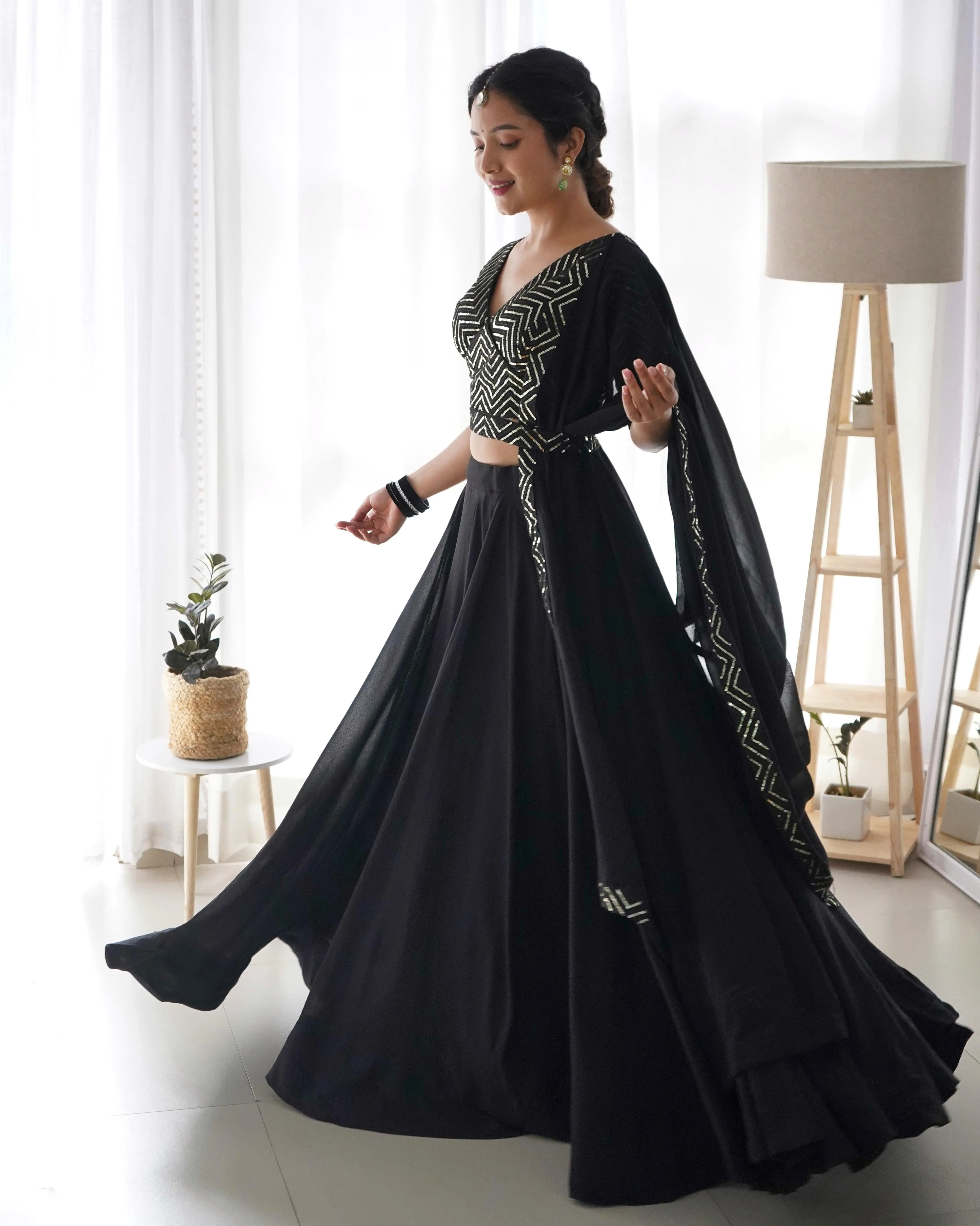 Exquisitely Embroidered Lehenga choli in georgette