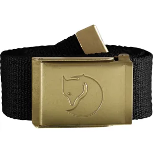 Fjällräven Canvas Brass Belt 4 cm Black | Buy Fjällräven Canvas Brass Belt 4 cm Black here | Outnorth