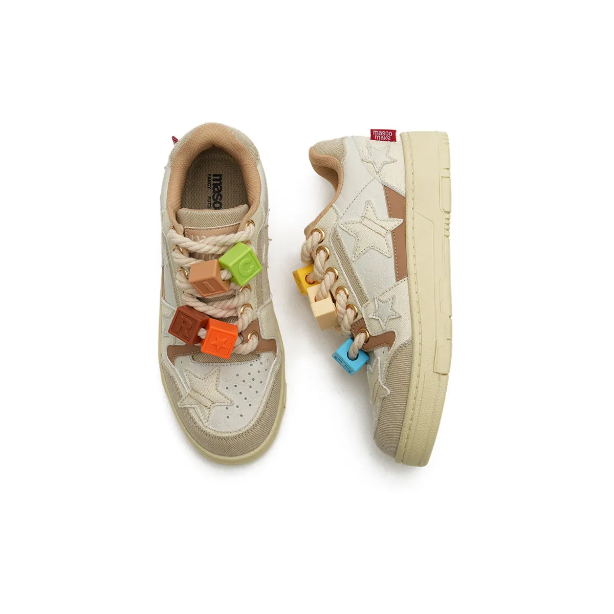 Flat Versatile Sneakers with Lego Block Charms