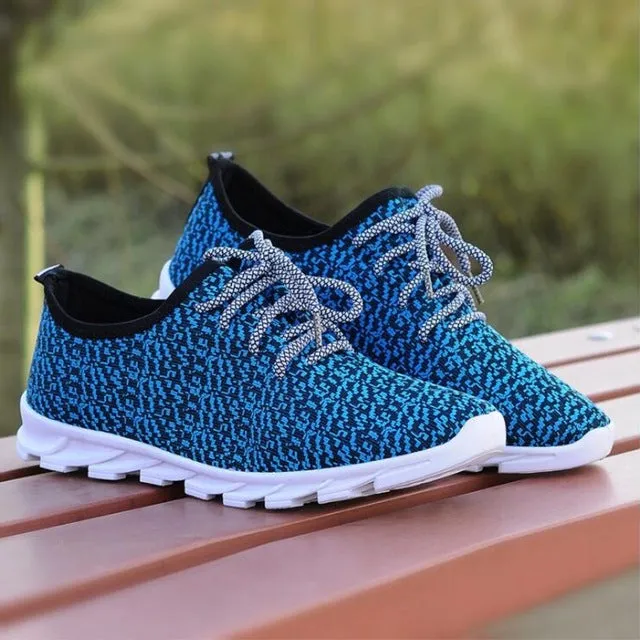 (Free Shipping) Men's and Women casual shoes low to fly knit blade breathable knit (Free Shipping)