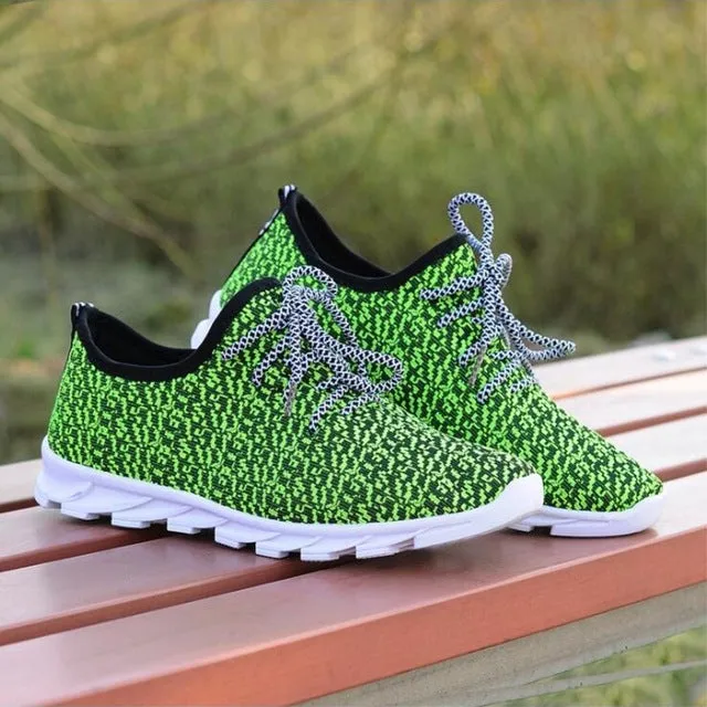 (Free Shipping) Men's and Women casual shoes low to fly knit blade breathable knit (Free Shipping)