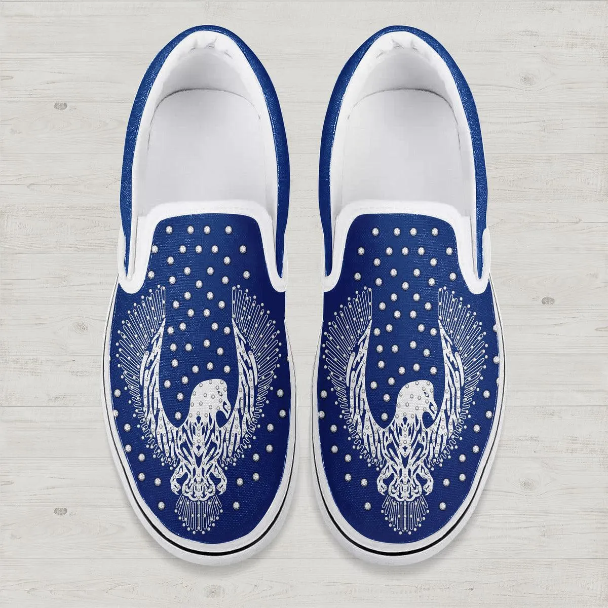 Gearhomie Elvis Presley Silver Phoenix (1975) Slip On Shoes