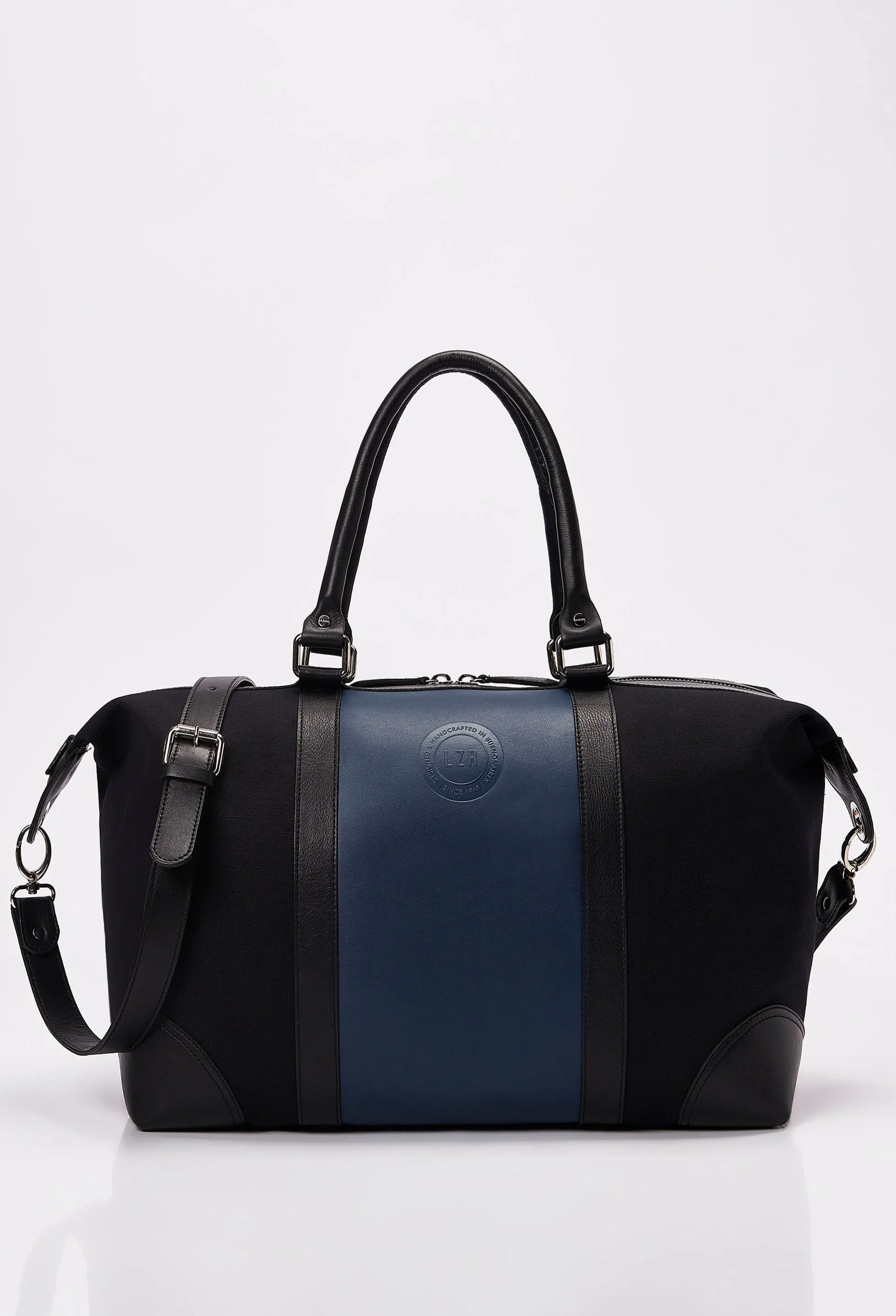 Getaway Black Canvas & Leather Duffel Bag