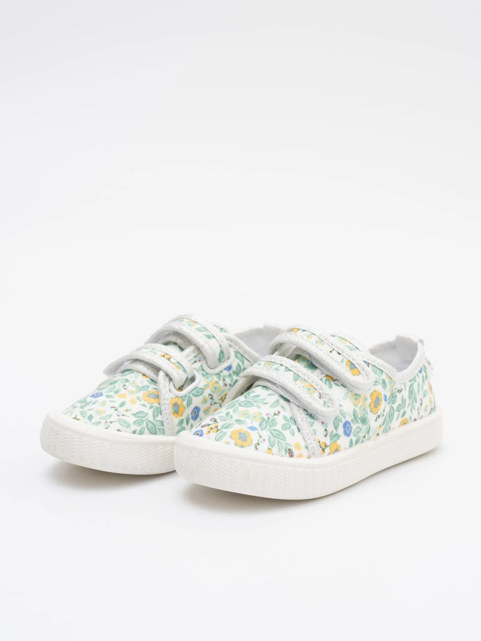 Girls' Canvas Velcro Sneaker in Floral