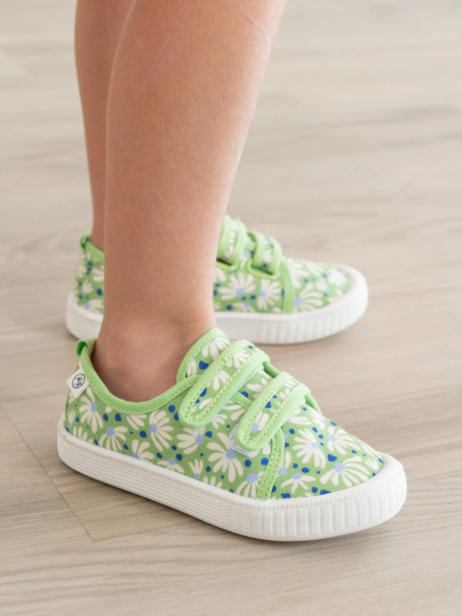 Girls' Canvas Velcro Sneaker in Floral