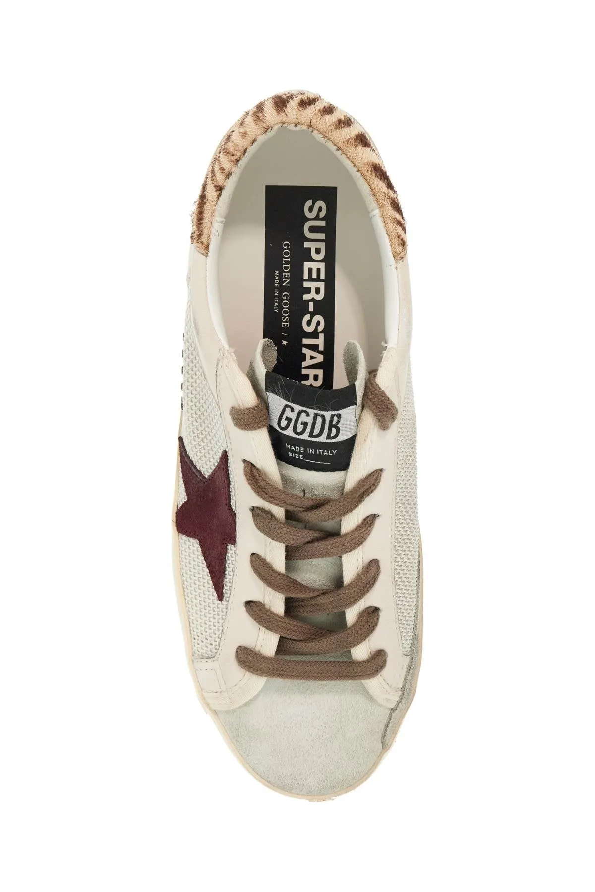 GOLDEN GOOSE super-star canvas and leather sneakers