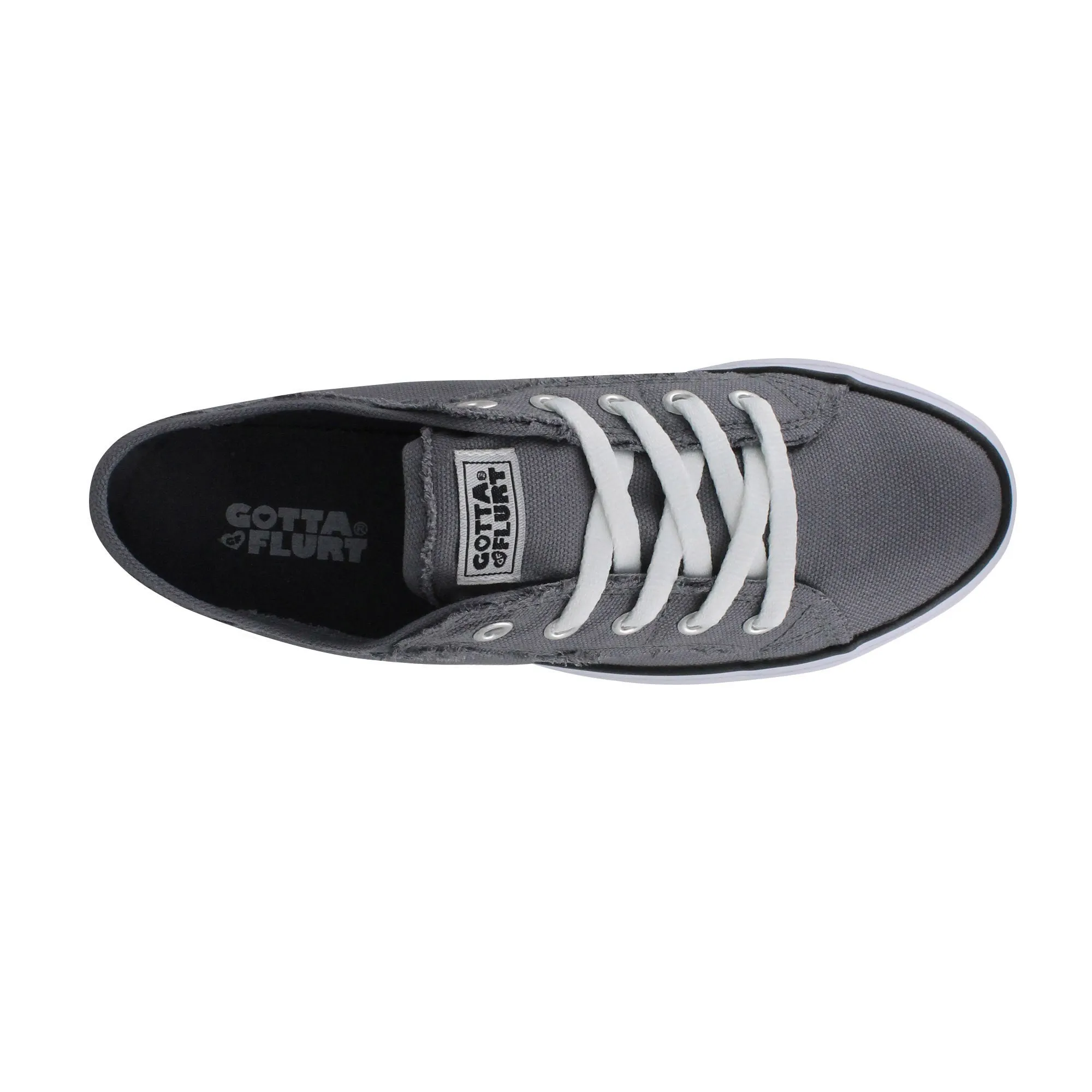 Gotta Flurt Women's Classic II Grey Canvas Low-Top Casual Sneaker