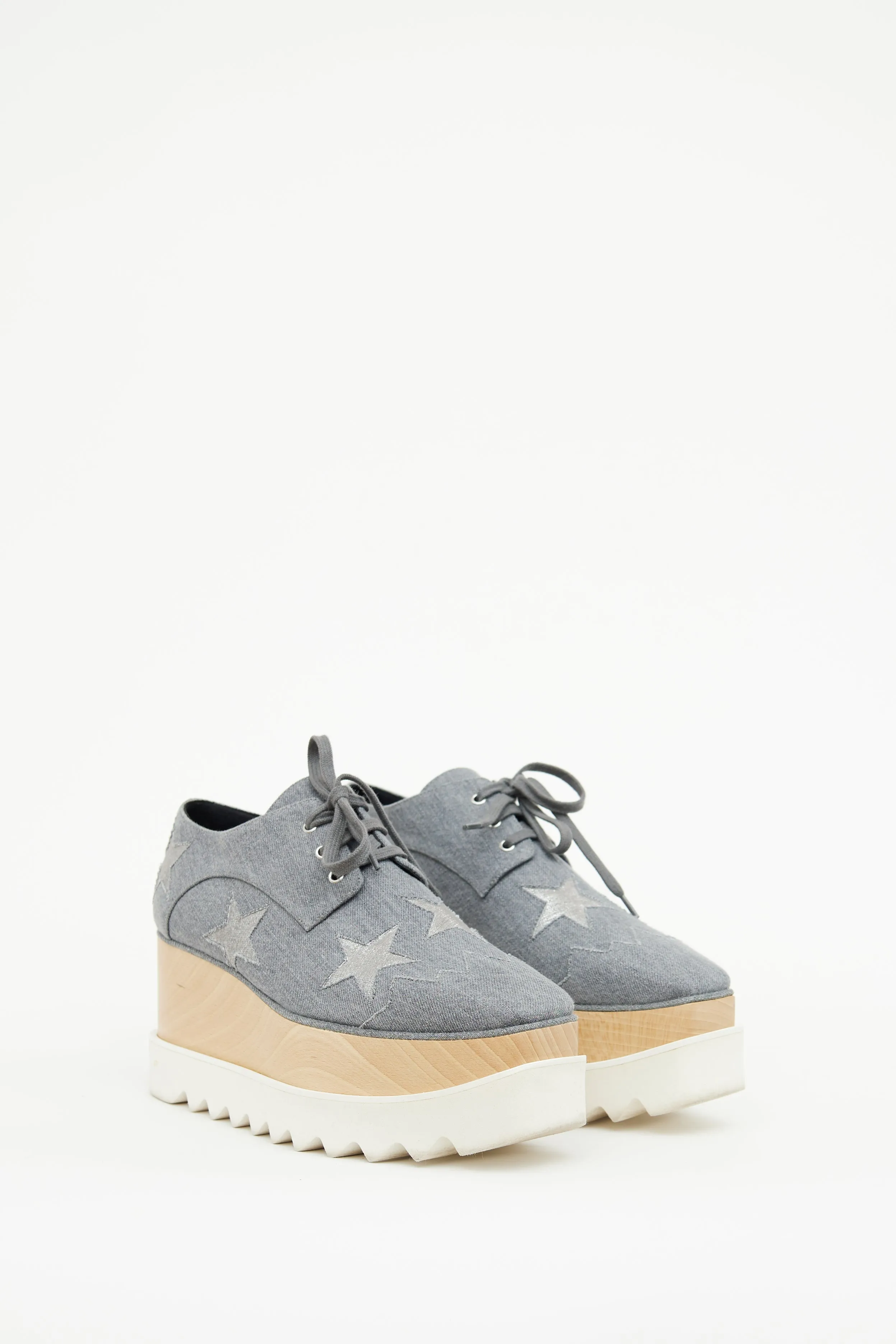 Grey Elyse Star Derby Sneaker