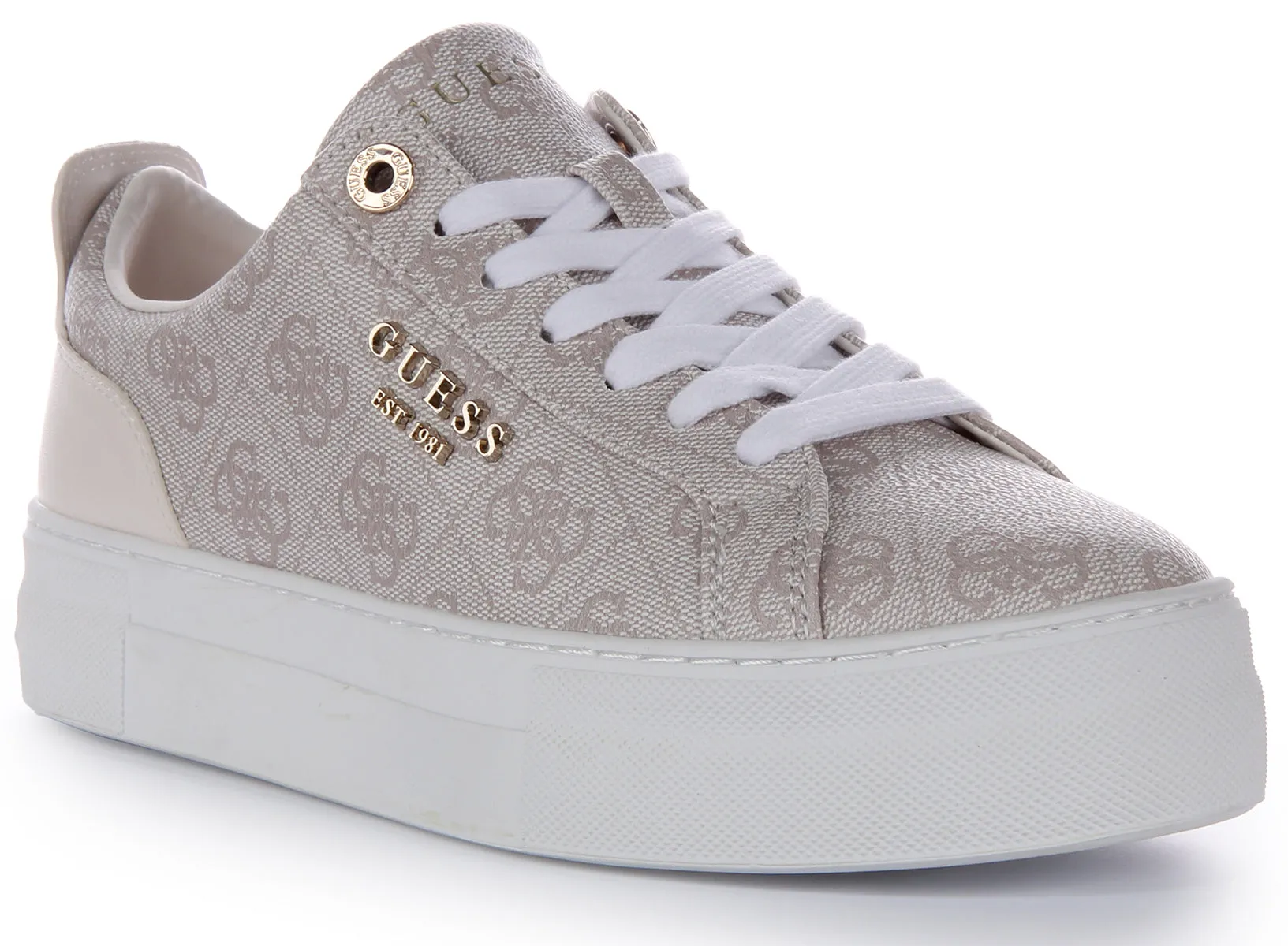 Guess Genza 4G Trainers In Stone For Women