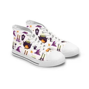 Halloween Witch Pattern Women's High Top Sneakers