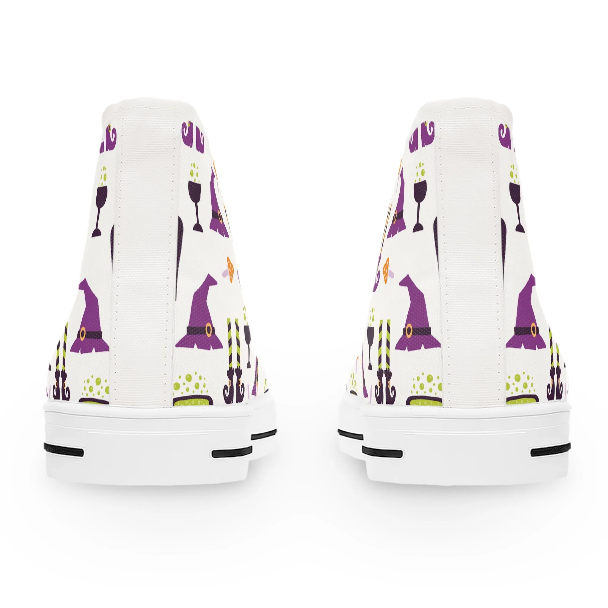 Halloween Witch Pattern Women's High Top Sneakers