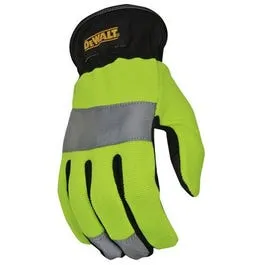 Hi-Visibility Work Glove, Synthetic Leather, XL