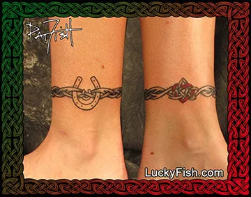 Horse Shoe Tattoo, Celtic Anklet Design