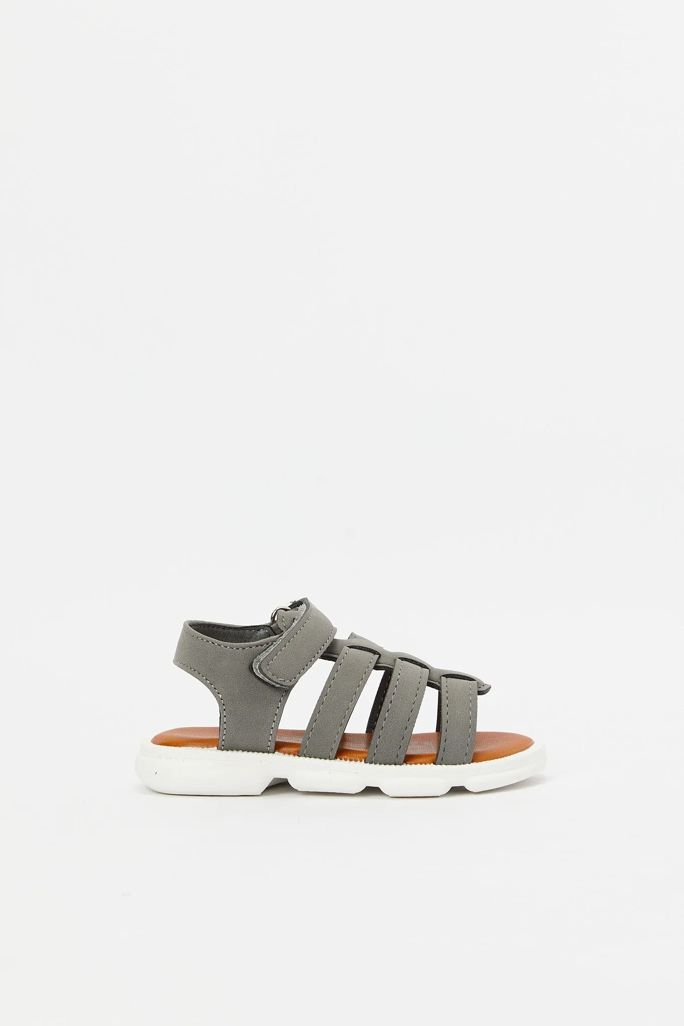 Infant Boys Grey Strap Sandal