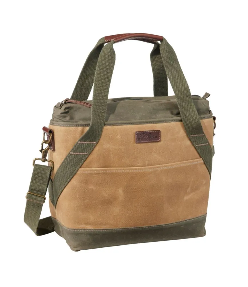 Insulated Waxed-Canvas Tote, Medium