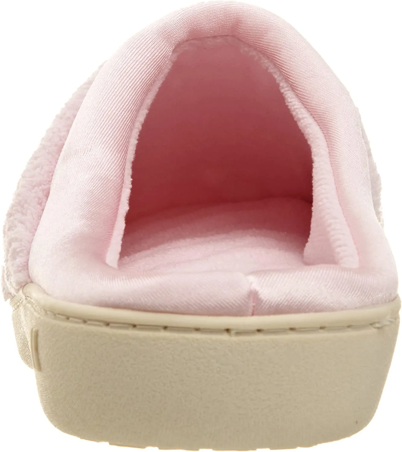 isotoner Women's Microterry Pillowstep Slippers with Satin Cuff